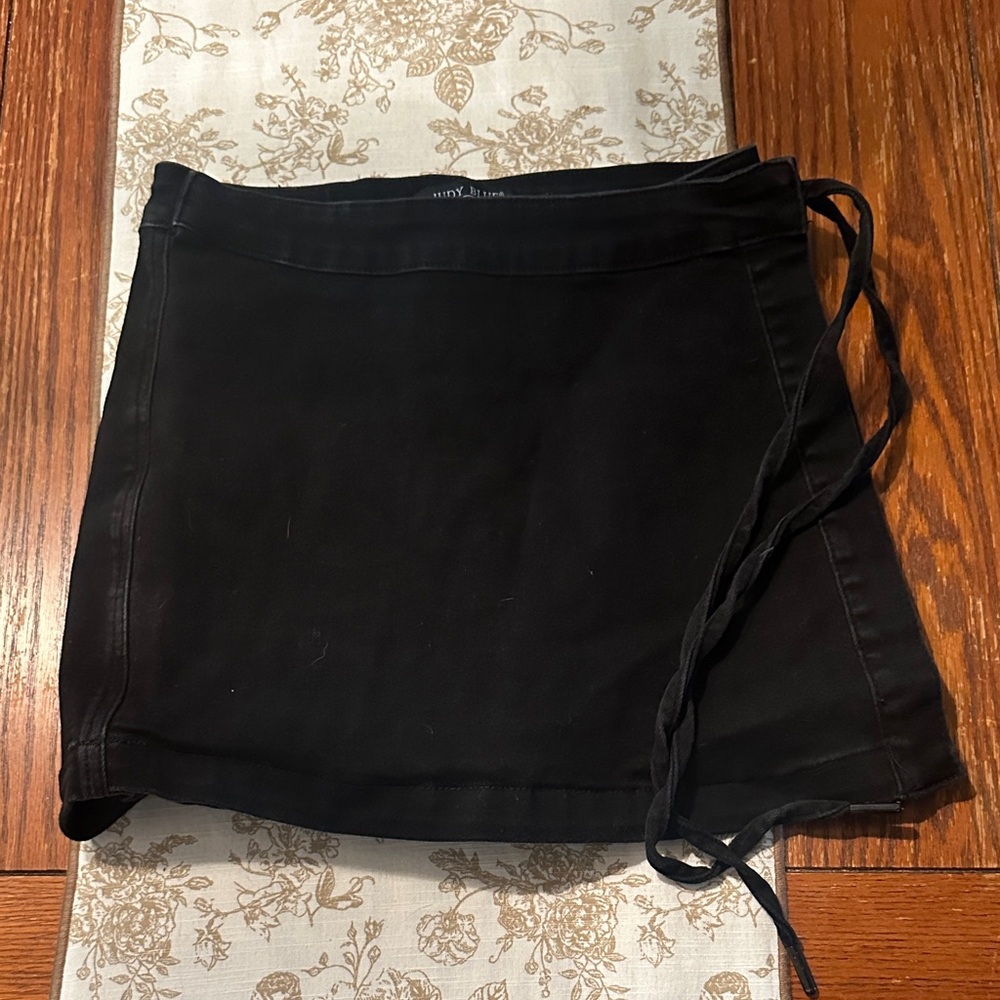 Judy Blue Black Mini Skirt with Side Tie